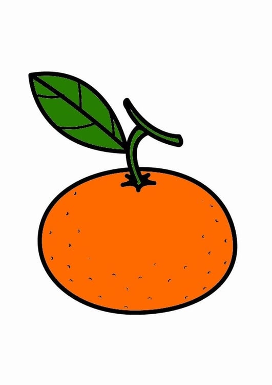Dibujo para colorear mandarina