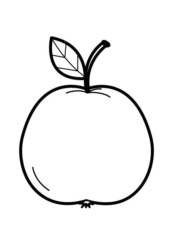 Dibujo para colorear manzana - Dibujos Para Imprimir Gratis