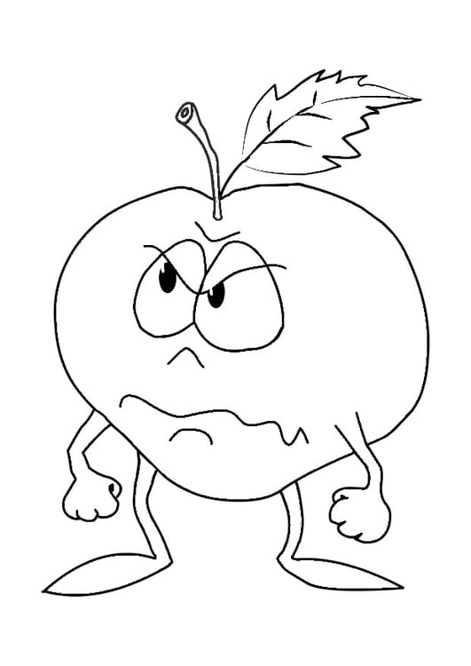 Dibujo para colorear manzana