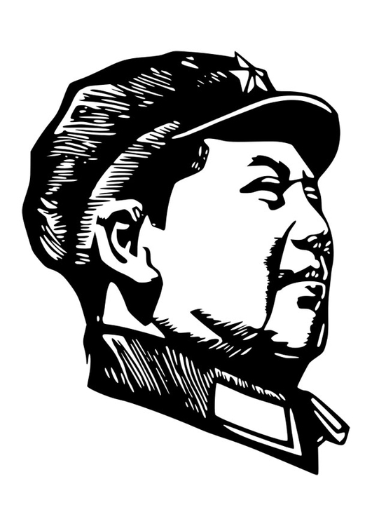 Dibujo para colorear Mao Zedong