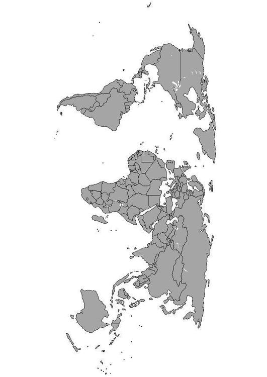 Mapa del mundo con fronteras