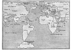 Dibujo para colorear Mapa del mundo de 1548