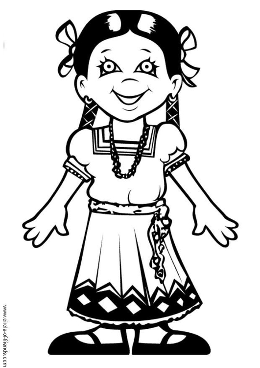 Dibujo para colorear María de México - Dibujos Para Imprimir Gratis - Img 5635 Dibujo para colorear María de México - Dibujos Para Imprimir Gratis - Img 5635