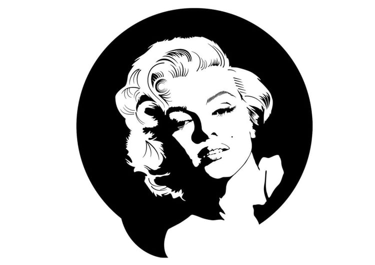 Dibujo para colorear Marilyn Monroe