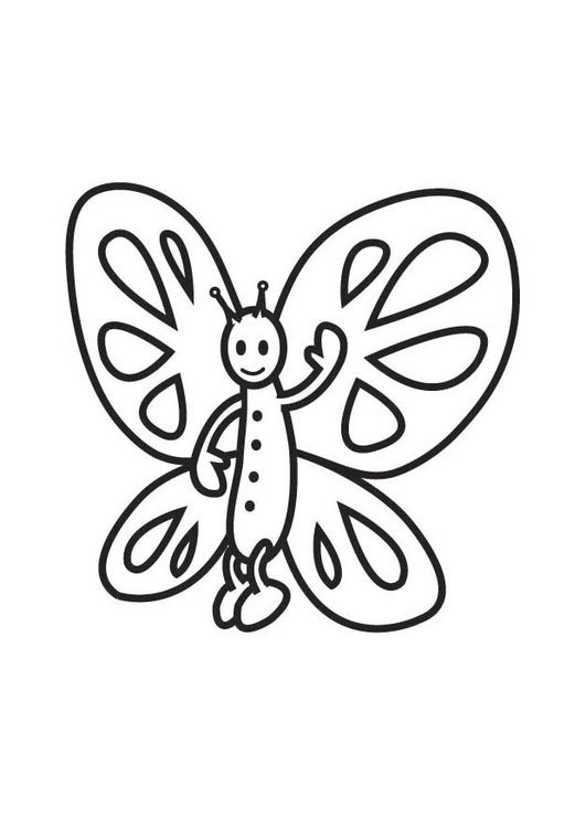 Dibujo para colorear mariposa