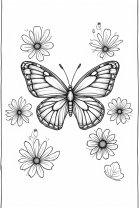 mariposa entre las flores