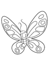 Dibujos para colorear mariposa ha comido