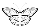 Dibujo para colorear mariposa