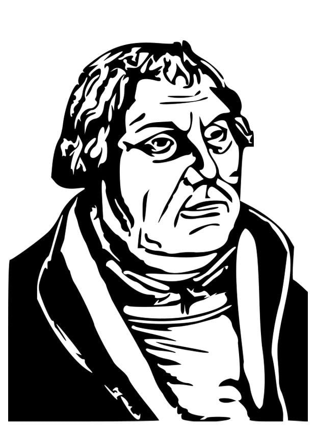 Dibujo para colorear Martin Luther