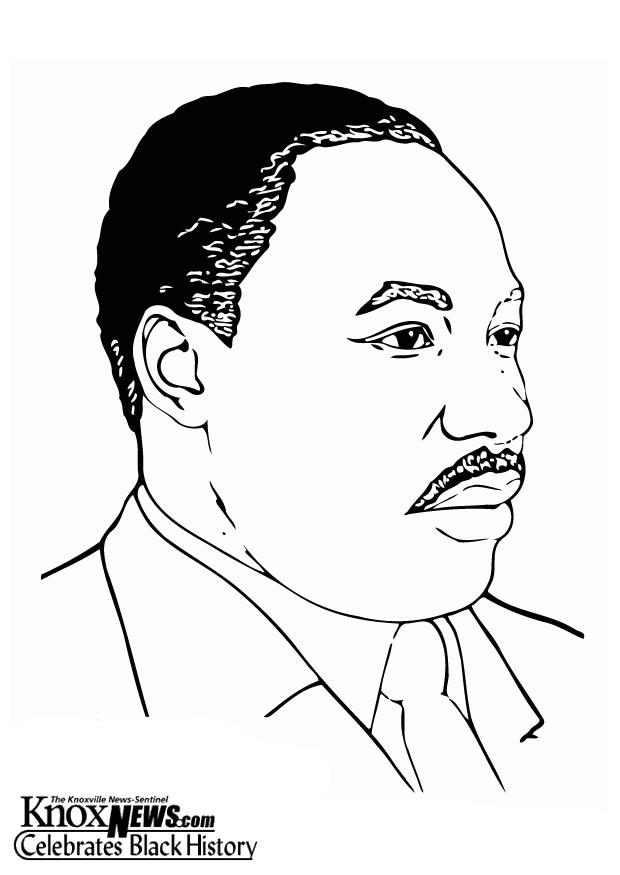 Dibujo para colorear Martin Luther King, Jr