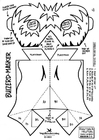 Dibujo para colorear máscara de pájaro