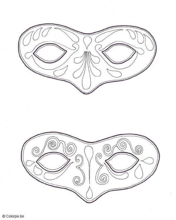 Dibujo para colorear MÃ¡scaras