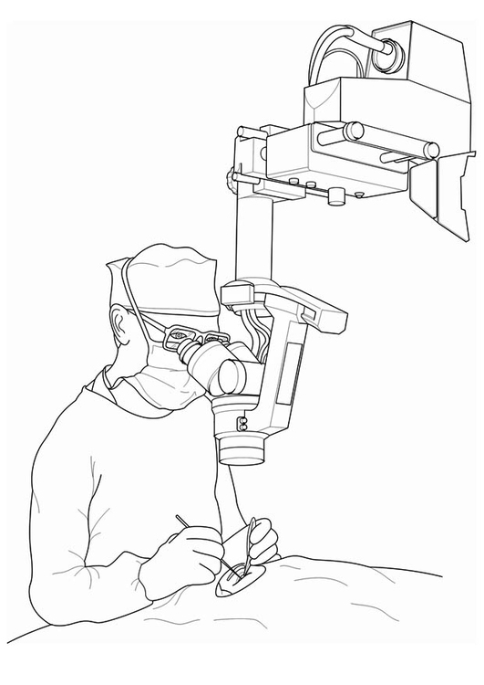 Dibujo para colorear mÃ©dico - operaciÃ³n