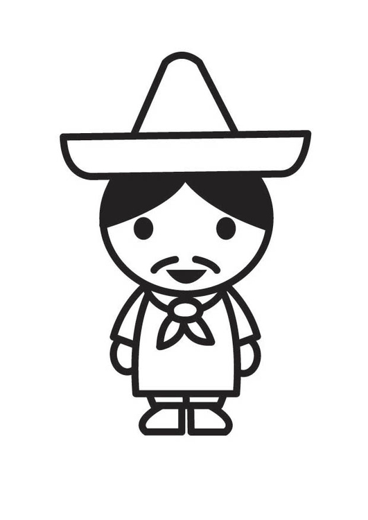 Dibujo para colorear mexicano