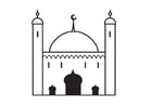 Dibujos para colorear mezquita