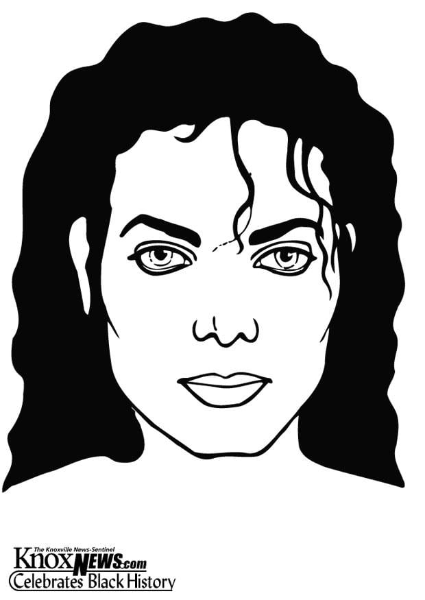 Dibujo para colorear Michael Jackson