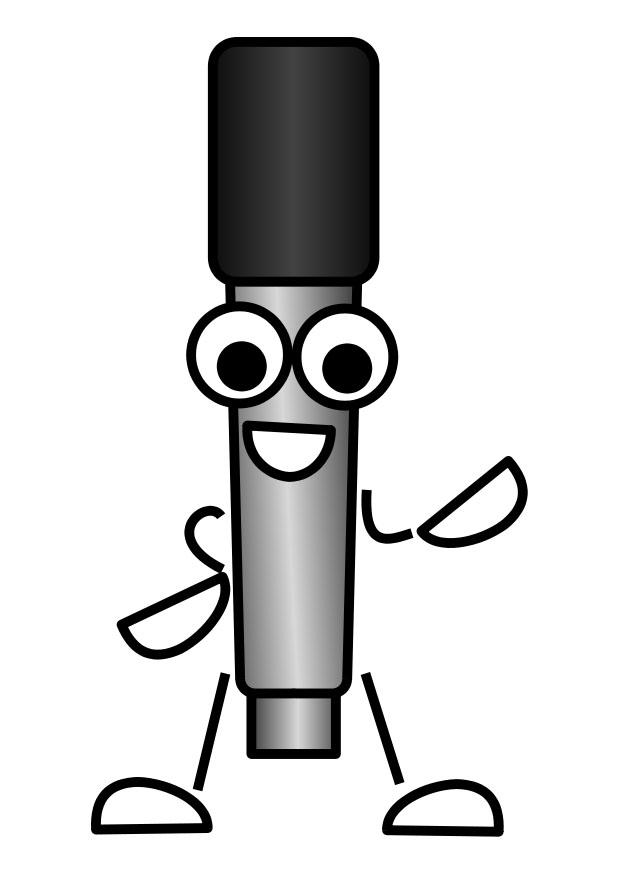 Dibujo untuk mewarnai telinga mikrofonDibujo untuk mewarnai telinga mikrofon  