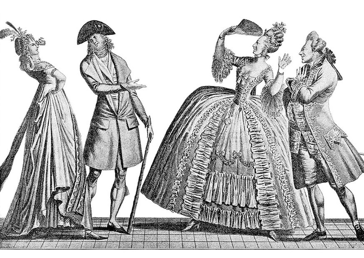 Dibujo para colorear Moda francesa en el siglo 18