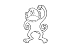 Dibujos para colorear Mono