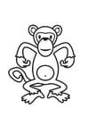Dibujo para colorear mono