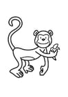 Dibujos para colorear mono