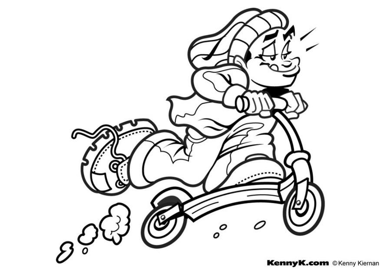 Dibujo para colorear MonopatÃ­n