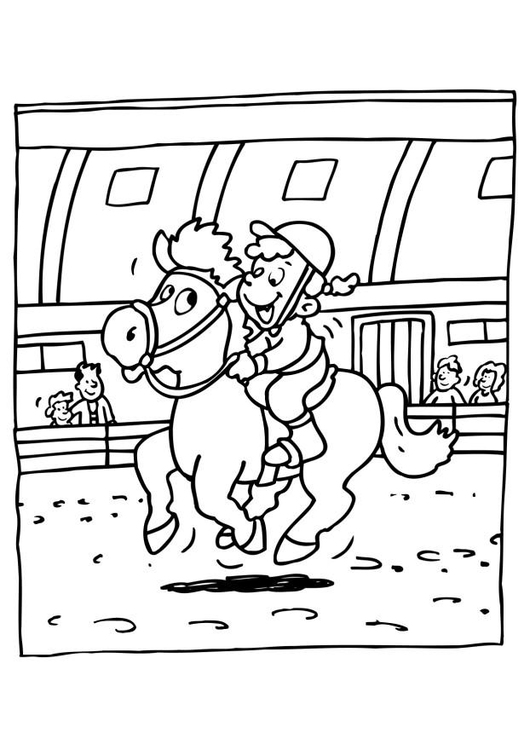Dibujo para colorear Montar a caballo