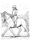 Dibujos para colorear Montar a caballo