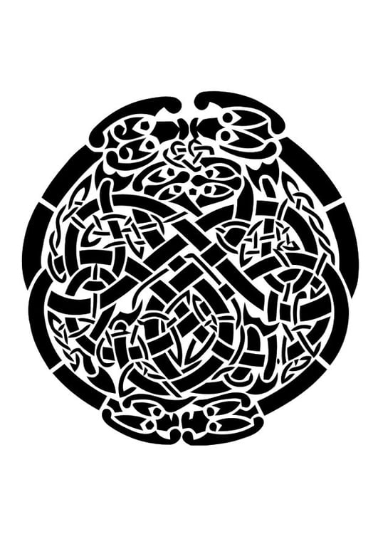 Dibujo para colorear Motivo celta