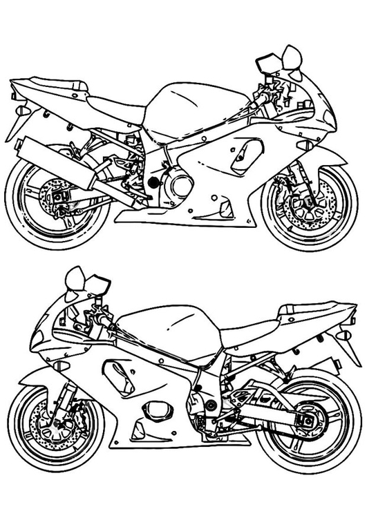 Dibujo para colorear Moto