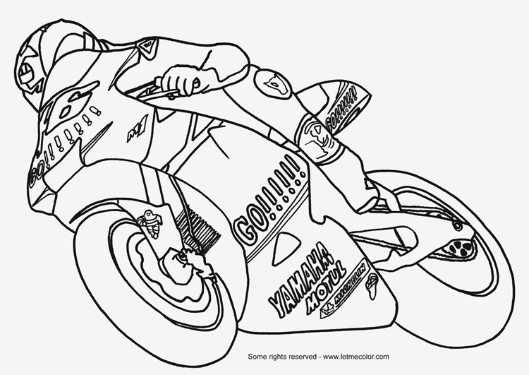 Dibujo para colorear Moto