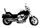 Dibujo para colorear moto - Honda Magna