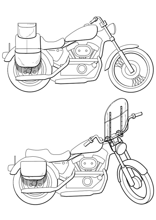 Dibujo para colorear motocicletas