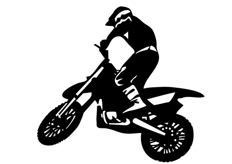 Dibujo para colorear motocross