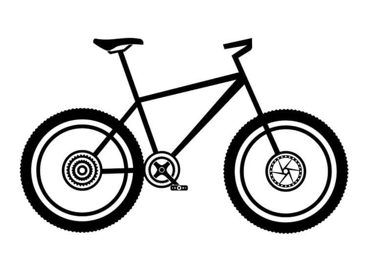 Dibujo para colorear mountain bike