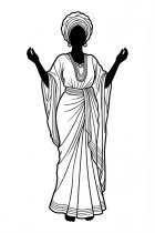 mujer con vestimenta tradicional africana