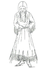 dibujo-para-colorear Mujer nez perce