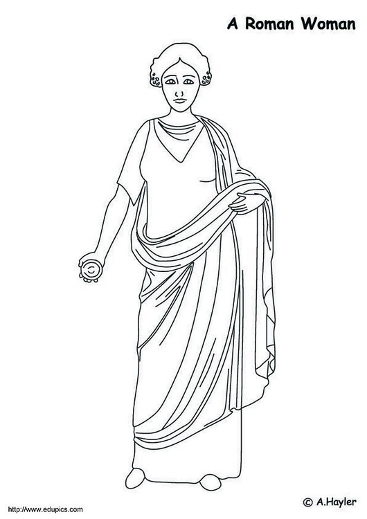 Dibujo para colorear Mujer romana