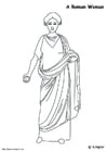 Dibujos para colorear Mujer romana