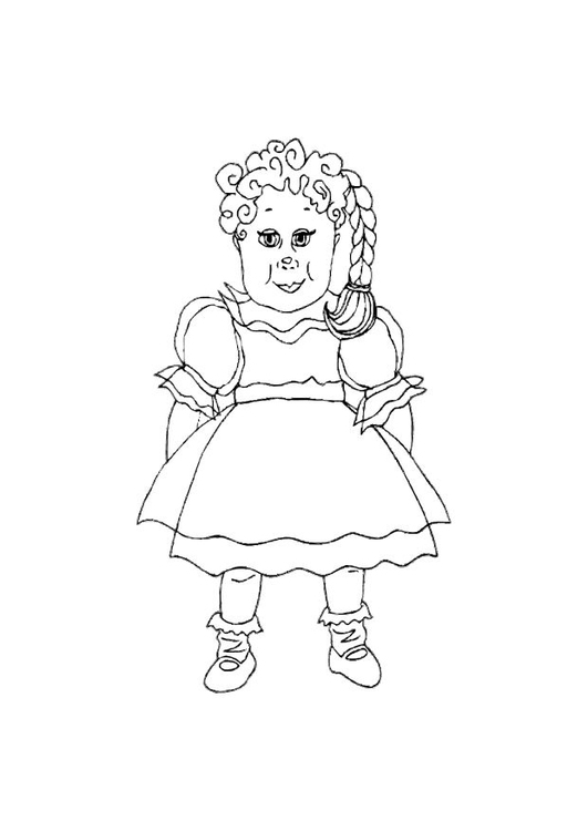 Dibujo para colorear MuÃ±eca