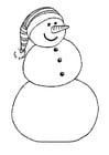 Dibujos para colorear Muñeco de nieve