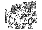 Dibujos para colorear murales aztecas