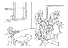 dibujo-para-colorear Música en la clase
