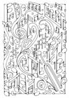 Dibujo para colorear mÃºsica