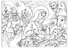 Dibujos para colorear nacimiento de Cristo