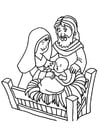 Dibujos para colorear nacimiento de Jesús