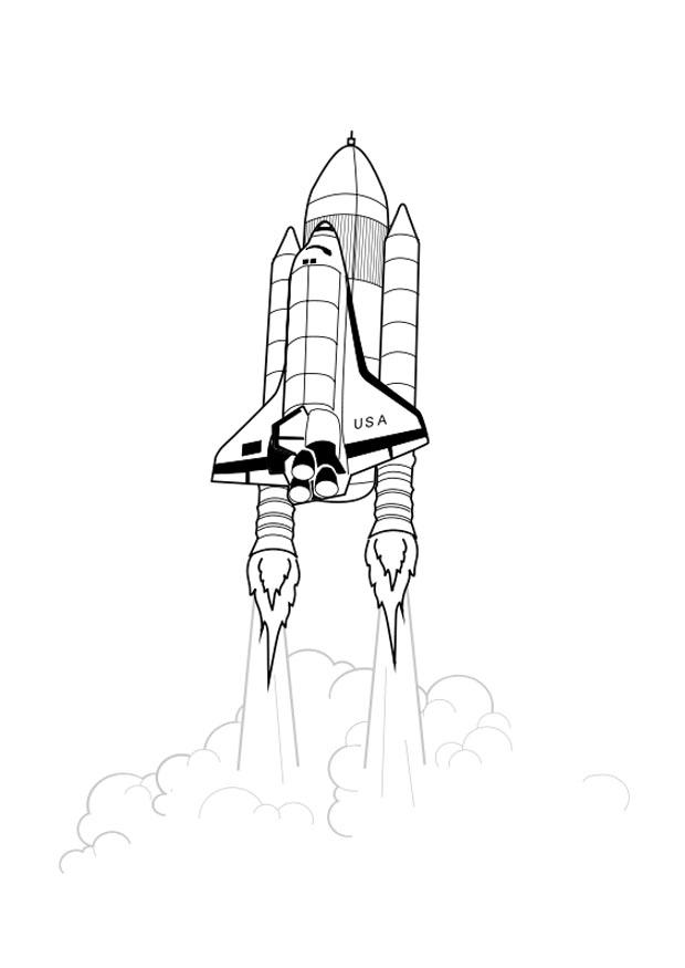 Dibujo para colorear nave espacial