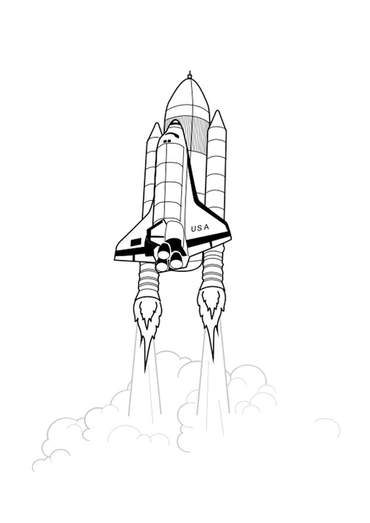 Dibujo para colorear nave espacial