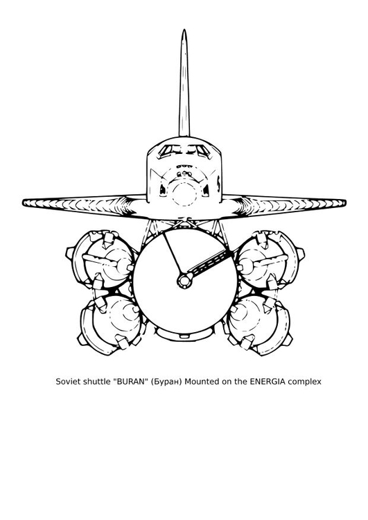 Dibujo para colorear Nave espacial rusa