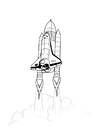 Dibujo para colorear nave espacial